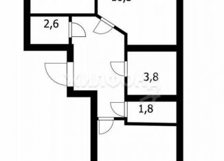 Продается 2-комнатная квартира, 57.5 м2, Новосибирск, улица Лобачевского, 71