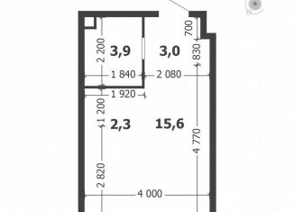 Квартира на продажу студия, 24.8 м2, Москва, 3-я очередь, к7