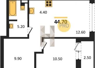 Продажа 1-ком. квартиры, 44.7 м2, Новосибирск, Центральный район