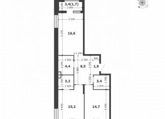 Продаю 2-комнатную квартиру, 69.6 м2, Москва, 3-я очередь, к8, метро Технопарк