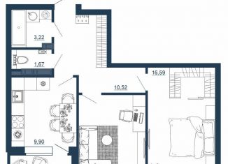 Продаю 2-ком. квартиру, 56.2 м2, Санкт-Петербург, Московский район, Московский проспект, 62