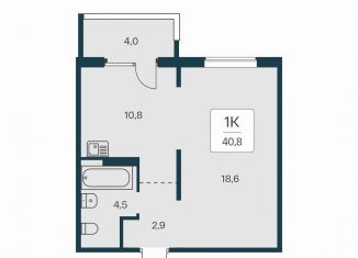 Продается 1-комнатная квартира, 40.8 м2, Новосибирск, Калининский район, Игарская улица, 6