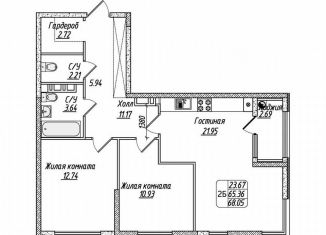 Продаю 2-ком. квартиру, 68 м2, Ставропольский край, улица 45-я Параллель, 79