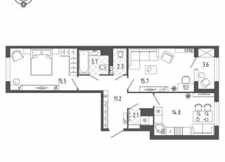 Продажа 2-комнатной квартиры, 66.3 м2, Санкт-Петербург, Измайловский бульвар, 9, муниципальный округ Измайловское