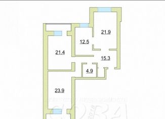 Продается 3-комнатная квартира, 102 м2, Тюмень, улица Пермякова, 78к4, ЖК Домостроитель