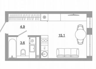 Продается квартира студия, 23.6 м2, Екатеринбург, метро Чкаловская