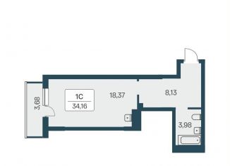 Продам квартиру студию, 35.1 м2, Новосибирск, улица Зорге, 229/3