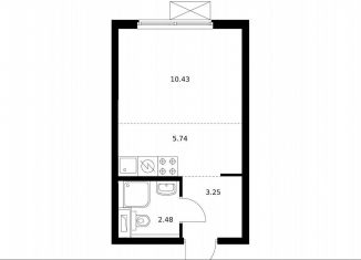 Квартира на продажу студия, 21.8 м2, Москва, район Очаково-Матвеевское