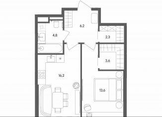 Продам 1-комнатную квартиру, 46.7 м2, Москва, улица Матросская Тишина, 1Ас71, метро Электрозаводская