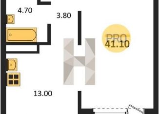 Продаю 1-ком. квартиру, 41.1 м2, Новосибирск, метро Маршала Покрышкина, улица Николая Островского, 195/6