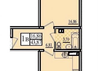 1-комнатная квартира на продажу, 43.9 м2, Севастополь, Лабораторное шоссе, 33Бк1