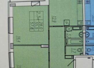 Продается двухкомнатная квартира, 58 м2, Чувашия, Советская улица, 58