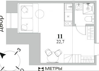 Продажа квартиры студии, 22.7 м2, Санкт-Петербург, Ропшинская улица, 1/32