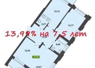 Продам 4-комнатную квартиру, 77.5 м2, Новосибирск, Заельцовский район, Сухарная улица, 107/2