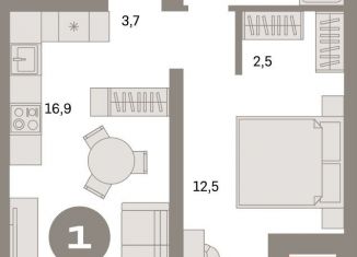 Продается 1-ком. квартира, 47 м2, Санкт-Петербург, муниципальный округ Морской