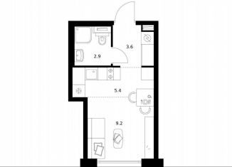 Квартира на продажу студия, 21.1 м2, Москва, САО