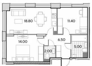 2-ком. квартира на продажу, 57.7 м2, Москва, метро Шипиловская, улица Борисовские Пруды, 31с17