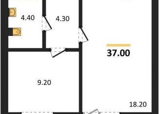 Продажа 1-ком. квартиры, 37 м2, Калининград, Акварельная улица