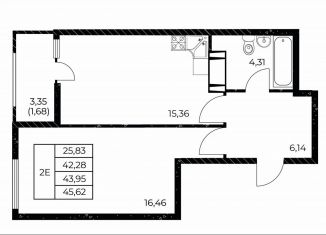 Продам 1-ком. квартиру, 45.6 м2, Ростов-на-Дону, улица Нансена, 99с3