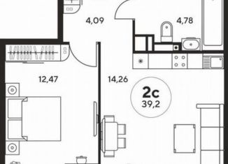 Продается 1-комнатная квартира, 39.2 м2, Ростов-на-Дону, улица Нансена, 109/2