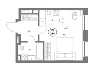 Квартира на продажу студия, 29.4 м2, Москва, метро Текстильщики