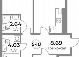 2-ком. квартира на продажу, 66.9 м2, Калининград, Ленинградский район