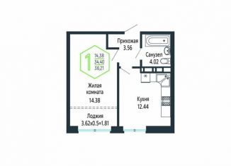 Продается 1-ком. квартира, 36.2 м2, Краснодар, микрорайон Черемушки