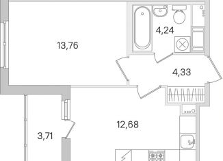 Продается 1-ком. квартира, 36.9 м2, городской посёлок Янино-1