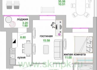 Продаю 2-ком. квартиру, 64 м2, Зеленоградск, улица Тургенева, 16А