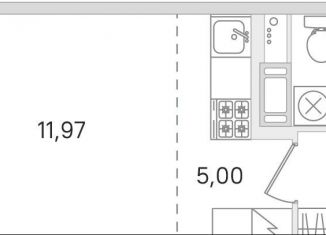 Квартира на продажу студия, 25.9 м2, городской посёлок Янино-1