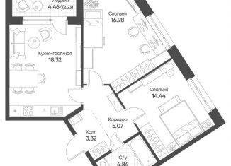 Продается 2-комнатная квартира, 65.2 м2, Свердловская область