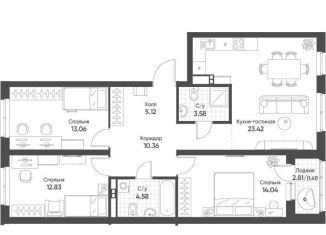 Продам 3-комнатную квартиру, 88.4 м2, Свердловская область