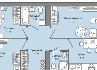 Продается 3-комнатная квартира, 76 м2, Ульяновская область, проспект Авиастроителей, 22