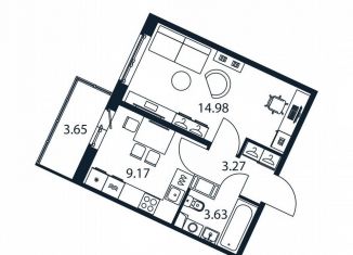 Продажа 1-ком. квартиры, 32.2 м2, Ленинградская область