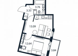 Продается 1-ком. квартира, 34 м2, Ленинградская область