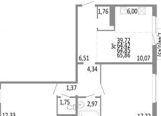 Продажа 3-ком. квартиры, 64.9 м2, Челябинская область