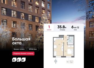 Продаю 1-комнатную квартиру, 35.8 м2, Санкт-Петербург, Партизанская улица, 3, метро Новочеркасская