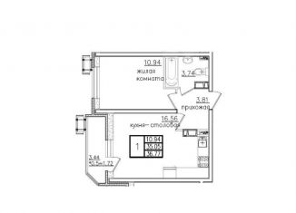 Продается 1-ком. квартира, 36.8 м2, Краснодарский край