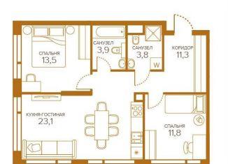 Продажа 2-ком. квартиры, 67.5 м2, Москва, жилой комплекс Шампайн, к3