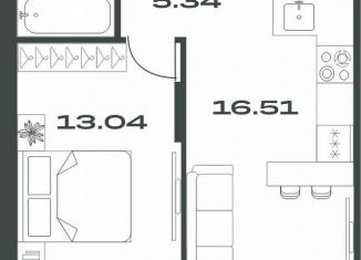 Продажа 1-ком. квартиры, 41.9 м2, Тула