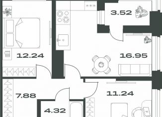 Продаю 2-ком. квартиру, 56.2 м2, Тула