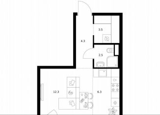 Продается квартира студия, 28.9 м2, Москва, жилой комплекс Кавказский Бульвар 51, 3.5