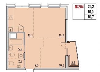 Продам 2-ком. квартиру, 52.7 м2, Иркутская область, квартал Стрижи, 16