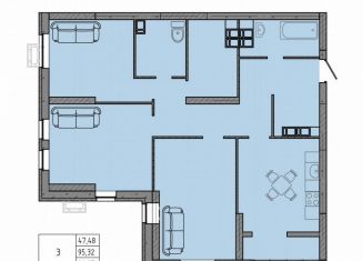 Продается трехкомнатная квартира, 97 м2, Волгоград, Дзержинский район