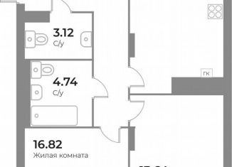 Продажа 2-комнатной квартиры, 67.9 м2, Калининград, Московский район