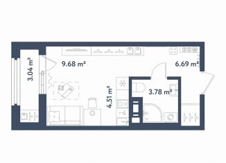 Продам квартиру студию, 26.2 м2, Санкт-Петербург, метро Фрунзенская