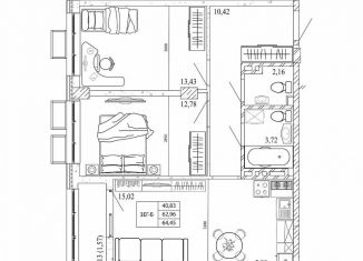 Продам 3-ком. квартиру, 65 м2, Ростов-на-Дону, проспект Стачки, 200с1