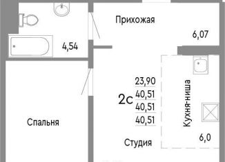 Продам 2-ком. квартиру, 40.5 м2, Челябинская область, Нефтебазовая улица, 1к2