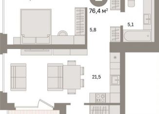 Продам двухкомнатную квартиру, 77.4 м2, Санкт-Петербург, Василеостровский район