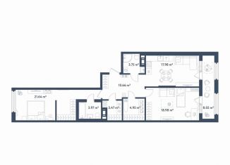 Продажа 2-комнатной квартиры, 89.4 м2, Санкт-Петербург, метро Электросила